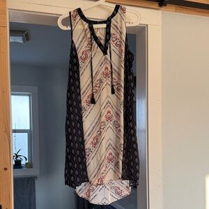 Xhilaration Black and White High Low Dress